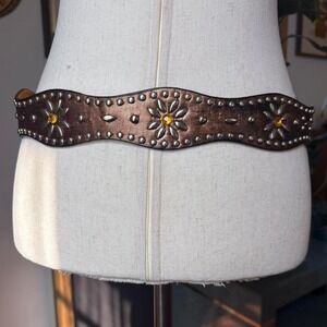 Bronze Embellished Floral Belt